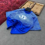 تیشرت مردانه دورس دو نخ باکسی طرح پیسوله DIESEL - تصویر 4