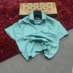 پیراهن مردانه آستین کوتاه پارچه خارجی طرح 1 - تصویر 3