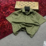 پیراهن مردانه آستین کوتاه پارچه خارجی طرح 1 - تصویر 5