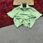 پیراهن مردانه آستین کوتاه پارچه خارجی طرح 2 - تصویر 3