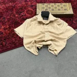 پیراهن مردانه آستین کوتاه پارچه خارجی طرح 2 - تصویر 2