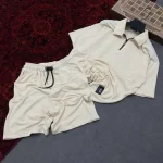 ست پارچه مراکشی تیشرت شلوارک یقه دار طرح 1 - تصویر 5