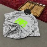 تیشرت مردانه دورس دو نخ قواره لش باکسی طرح BB