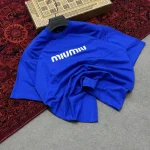 تیشرت مردانه دورس دو نخ باکسی طرح miu miu
