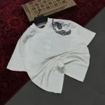تیشرت مردانه دورس دو نخ باکسی طرح سیمرغ