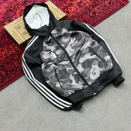 سویشرت داخل خز پارچه مموری طرح آدیداس چریکی
