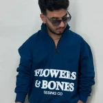 دورس نیم زیپ دو نخ داخل کرک قواره باکسی FLOWERS