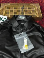 کاپشن چرم وارداتی قواره باکسی