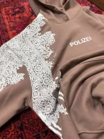 هودی سه نخ داخل کرک گرم بالا قواره لش باکسی POLIZEI BLOOM