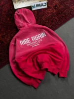 هودی سه نخ داخل کرک گرم بالا قواره لش باکسی RISE AGAIN 1
