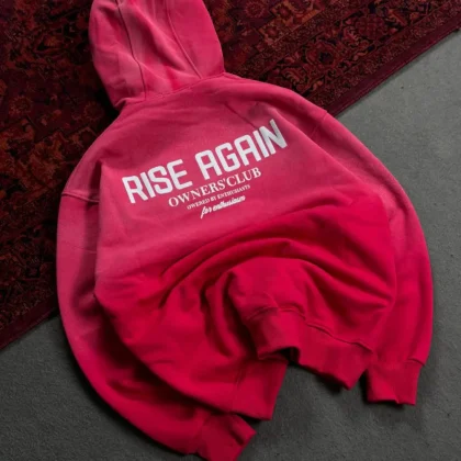 هودی سه نخ داخل کرک گرم بالا قواره لش باکسی RISE AGAIN 1