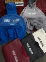 هودی سه نخ داخل کرک گرم بالا قواره لش باکسی RISE AGAIN 2