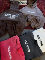 هودی سه نخ داخل کرک گرم بالا قواره لش باکسی RISE AGAIN 1