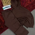 ست بگ هودی و شلوار سه نخ داخل کرک بیسیک