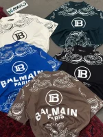 تیشرت مردانه پارچه ماکان قواره لش باکسی BALMAIN