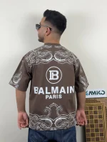 تیشرت مردانه پارچه ماکان قواره لش باکسی BALMAIN