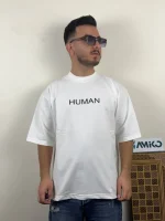 تیشرت مردانه دورس دو نخ قواره لش باکسی HUMAN