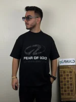 تیشرت مردانه پارچه ماکان قواره لش باکسی FEAR OF GOD