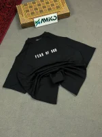 تیشرت مردانه دورس دو نخ قواره لش باکسی FEAR OF GOD