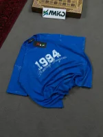 تیشرت مردانه دورس دو نخ قواره لش باکسی 1984