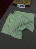 تیشرت مردانه پارچه ماکان قواره لش باکسی CALL ME