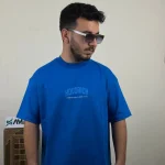 تیشرت مردانه دورس دو نخ قواره لش باکسی HOODRICH
