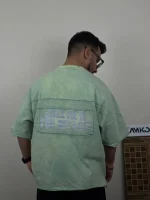 تیشرت مردانه پارچه ماکان قواره لش باکسی CALL ME