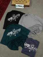 تیشرت مردانه پنبه قواره لش Keep going