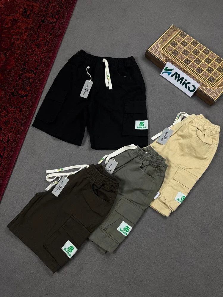 شلوارک کتان کارگو BALENCIAGA