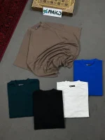 تیشرت مردانه دورس دو نخ قواره لش باکسی بیسیک 3