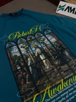 تیشرت مردانه دورس دو نخ قواره لش باکسی JESUS