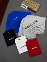 تیشرت مردانه ماکان آستین رگلان قواره باکسی fear of god