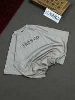 تیشرت مردانه ماکان قواره لش باکسی LET'S GO